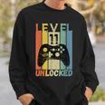 Level 11 Unlocked Birthday Gamer Boys Video Game Sweatshirt Gifts for Him