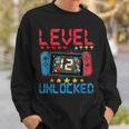 Level 12 Unlocked Video Gamer 12Th Birthday 12 Year Old Sweatshirt Gifts for Him