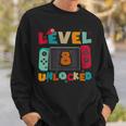 Level 8 Unlocked Gaming Birthday Boys Kid 8Th Birthday Gamer Sweatshirt Gifts for Him