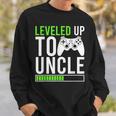 Leveled Up Promoted To Uncle 2024 New Uncle Video Game Sweatshirt Gifts for Him