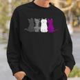 Lgbt Pride Cat Animal Ace Flag Asexuality Demisexual Asexual Sweatshirt Gifts for Him