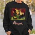 Still Life Bowl With Peonies And Roses By Vincent Van Gogh Sweatshirt Gifts for Him