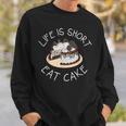 Life Is Short Eat Cake Yolo No Regrets Sweatshirt Gifts for Him