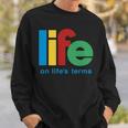 Life On Life's Terms Sobriety Recovery Aa Na Sweatshirt Gifts for Him