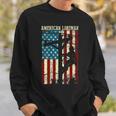 Lineman American Flag Electric Cable Patriotic Lineman Sweatshirt Gifts for Him