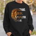 Lion Dad Husband Daddy Protector Hero Fathers Day 2024 Sweatshirt Gifts for Him