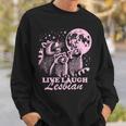 Live Laugh Lesbian Raccoon Lesbian Lgbtq Pride Month Sweatshirt Gifts for Him