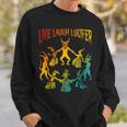 Live Laugh Lucifer Horror Satan Satanic Demon Devil Vintage Sweatshirt Gifts for Him