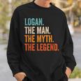 Logan The Man The Myth The Legend First Name Logan Sweatshirt Gifts for Him