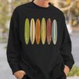 Longboard Surfboards Vintage Retro Style Surfing Sweatshirt Gifts for Him