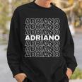 I Love Adriano Retro Pattern Personalised Sweatshirt Geschenke für Ihn