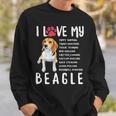 I Love My Beagle Beagle Lover Gif Sweatshirt Gifts for Him