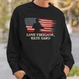 Love Freedom Hate SandMilitary Deployment Husband Sweatshirt Gifts for Him