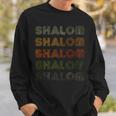 Love Heart Shalom Grunge Vintage Style Black Shalom Sweatshirt Gifts for Him