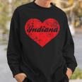 I Love Indiana Heart State Pride Region Midwest Sweatshirt Gifts for Him
