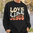 Love Like Jesus Retro Vintage Colours Sweatshirt Geschenke für Ihn