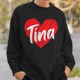 I Love Tina Heart Personalized Name Tina Sweatshirt Gifts for Him
