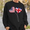 Loving Usa United Kingdom Flag Heart British Americans Love Sweatshirt Gifts for Him