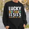 Lucky Birthday 123123 Happy New Year 2024 Birthday Party Sweatshirt Gifts for Him