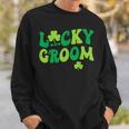 Lucky Groom Bride Couples Matching Wedding St Patrick's Day Sweatshirt Gifts for Him