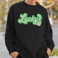 Lucky St Patrick's Day Retro Sweatshirt Gifts for Him