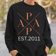 Lustiger Papa Est 2011 Papa Seit 2011 Papa 2011 Sweatshirt Geschenke für Ihn