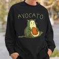 Lustiges Avocato Katzen Sweatshirt, Wortspiel Schwarzes Hemd Geschenke für Ihn