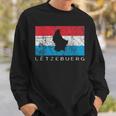 Luxembourg Flag Outline Silhouette Benelux Letzebuerg Sweatshirt Geschenke für Ihn