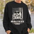 Maltese Dad Cool Vintage Retro Proud American Sweatshirt Gifts for Him