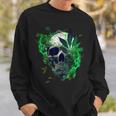 Marijuana Skull Smoke Weed Cannabis 420 Pot Leaf Sugar Skull Sweatshirt Gifts for Him