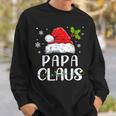 Matching Family Christmas Pajamas Xmas Lights Papa Claus Sweatshirt Gifts for Him