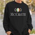 Mcgrath Surname Irish Family Name Heraldic Flag Harp Sweatshirt Gifts for Him