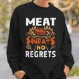 Meat Sweats No Regrets Barbecue Bbq Grill Bacon Sweatshirt Gifts for Him