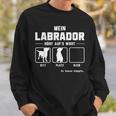 Mein Labrador Hört Auf S Wort German Language Black Sweatshirt Geschenke für Ihn