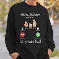 Meine Hühner Rufen An Bauer Turkey Farmer Sweatshirt Geschenke für Ihn