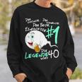 Men's Die Legende Wird 40 Jahre 40S Birthday Sweatshirt Geschenke für Ihn