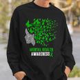Mental Health Awareness Butterflies Green Ribbon Girl Sweatshirt Gifts for Him