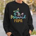 Mermaid Papa Merman Family Matching Birthday Sweatshirt Gifts for Him
