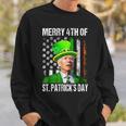 Merry 4Th Of St Patrick's Day Joe Biden Leprechaun Hat Sweatshirt Gifts for Him
