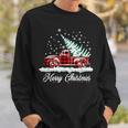 Merry Christmas Vintage Plaid Snow Truck Tree Pickup Sweatshirt Gifts for Him