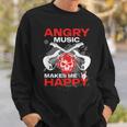 Metalhead Heavy Metal Angry Music Makes Me Happy Metal Fan Sweatshirt Gifts for Him