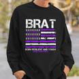 Military Brat Purple Up American Flag April Military Child Sweatshirt Gifts for Him