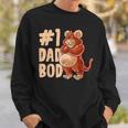 Monkey Dad Best Dad Bod Daddy Chimpanzee Ape Father's Day Sweatshirt Gifts for Him