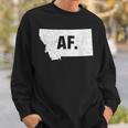 Montana Af Distressed Home State Sweatshirt Gifts for Him