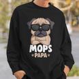 Mops Papa Lustiges Sweatshirt, Pug mit Sonnenbrillen für Hundeliebhaber Geschenke für Ihn