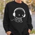 Musicman With Headset Stick Figure Sweatshirt Gifts for Him