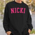 Name Nicki Personalized I Love Nicki Vintage Retro Sweatshirt Gifts for Him