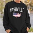 Nashville Tennessee City Pride Usa Flag Distressed Sweatshirt Gifts for Him