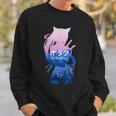 Neko Ninja Silhouette Otaku Japanese Script Sweatshirt Geschenke für Ihn