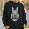 Netherland Dwarf Rabbit Face Sweatshirt Gifts for Him